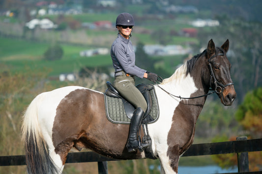 "Martini" Olive Suede Dressage Pad