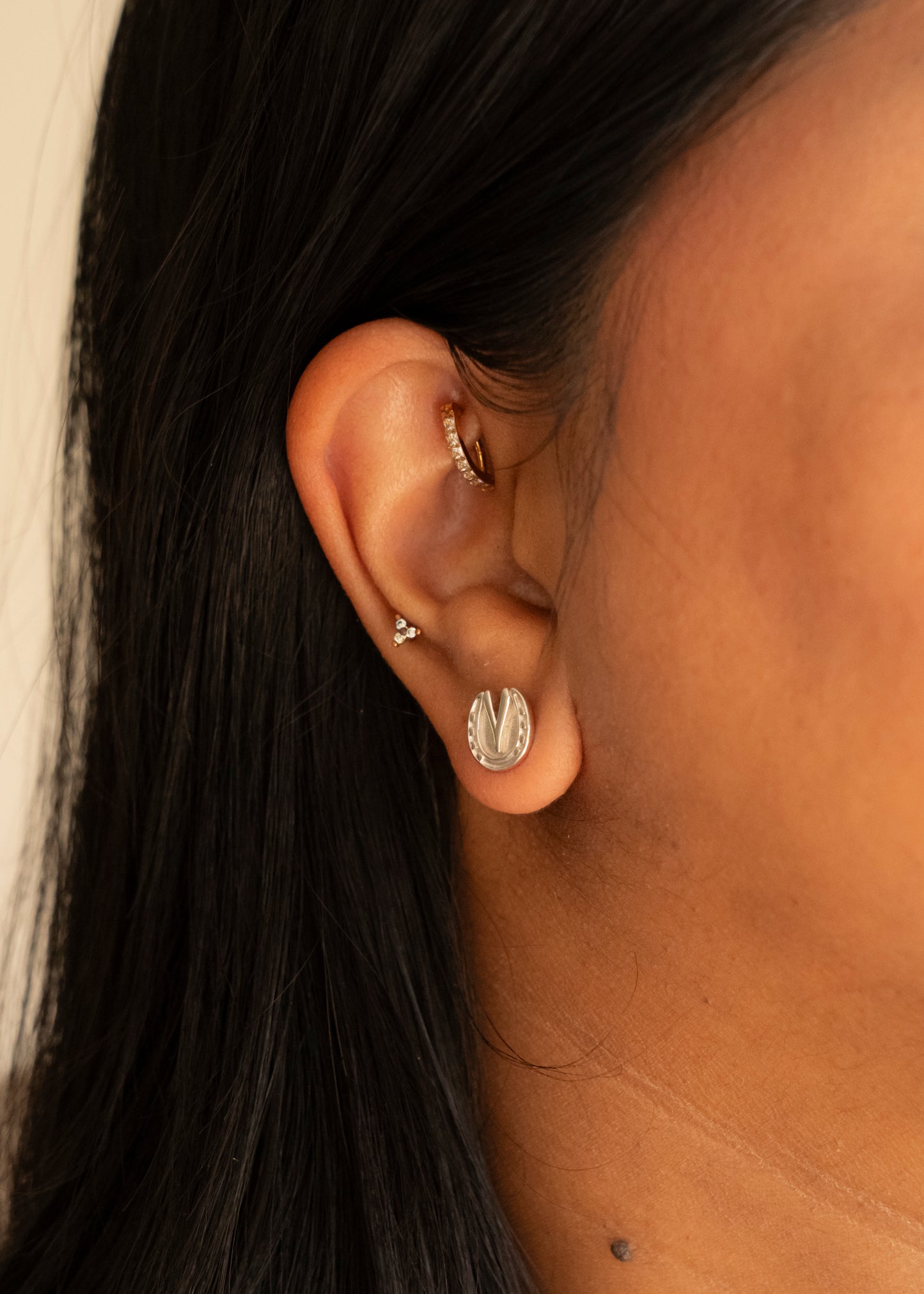 "Victorian Hoofprint" Sterling Silver Earrings