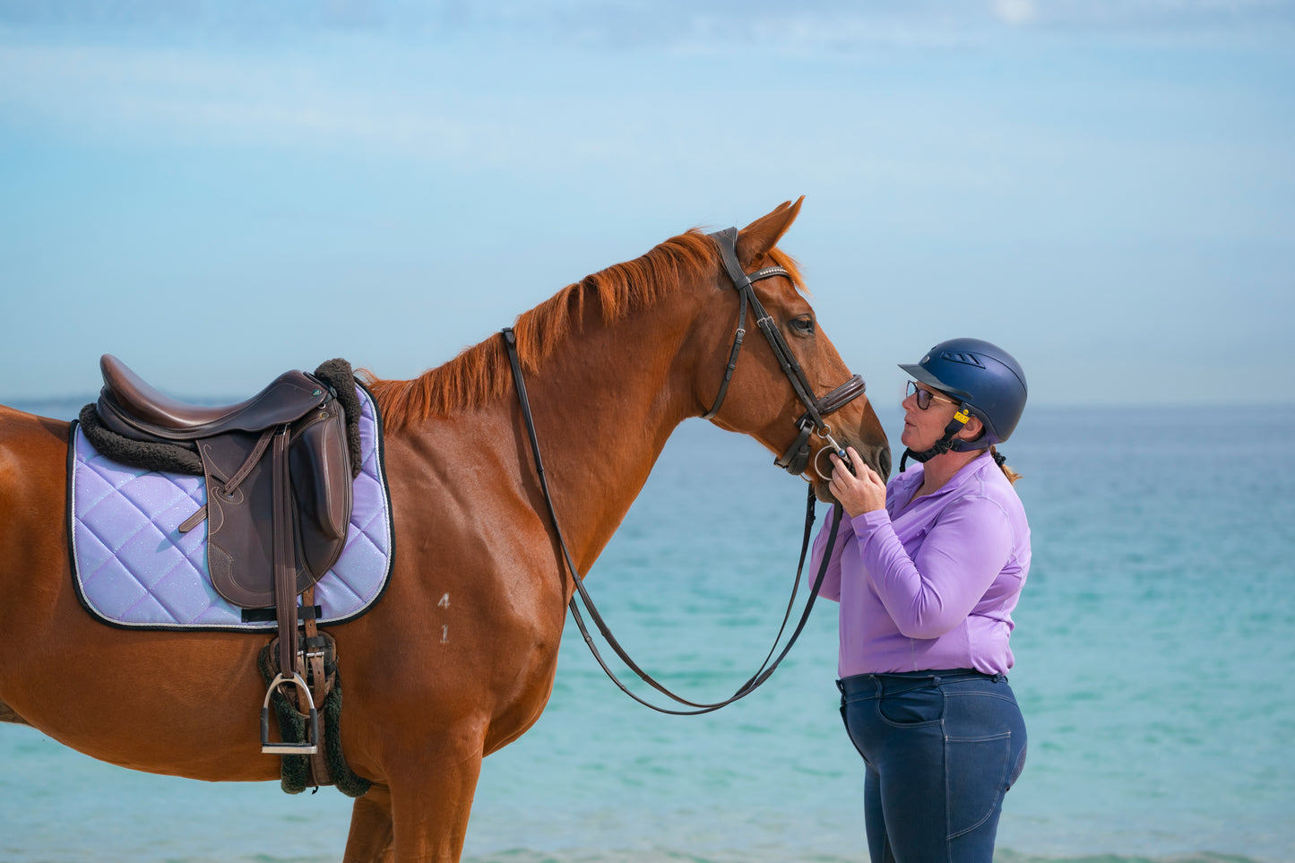 Mermaid Glitter Saddle Pads - Jump, GP, and Dressage cuts