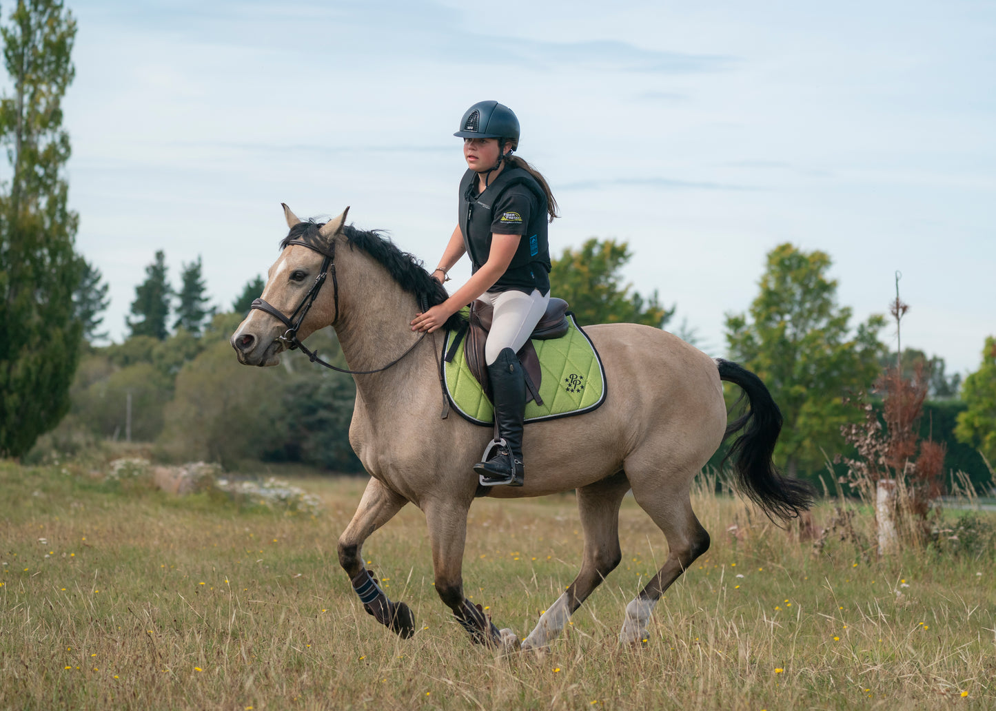 Avocado Green Glitter GP Saddle Pad