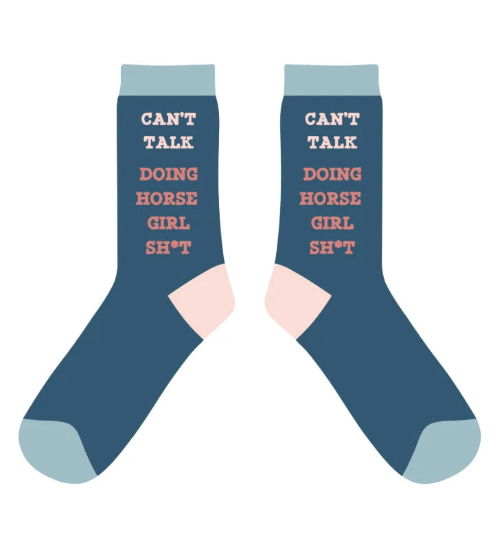 "Can't Talk, Doing Horse Girl Sh*t" Socks
