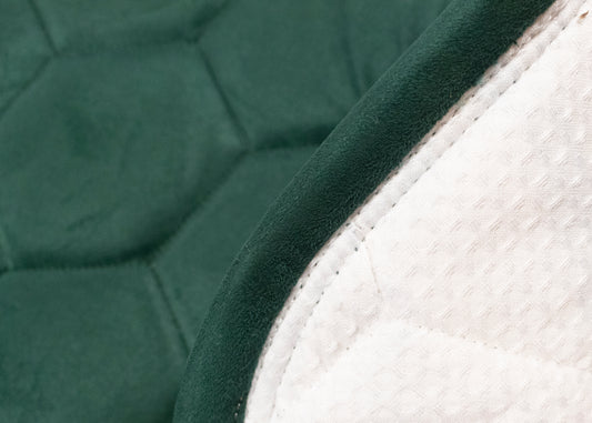 SECONDS "Absinthe" Hunter Green Suede Dressage Pad