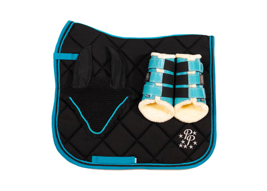Black/Turquoise Dressage set