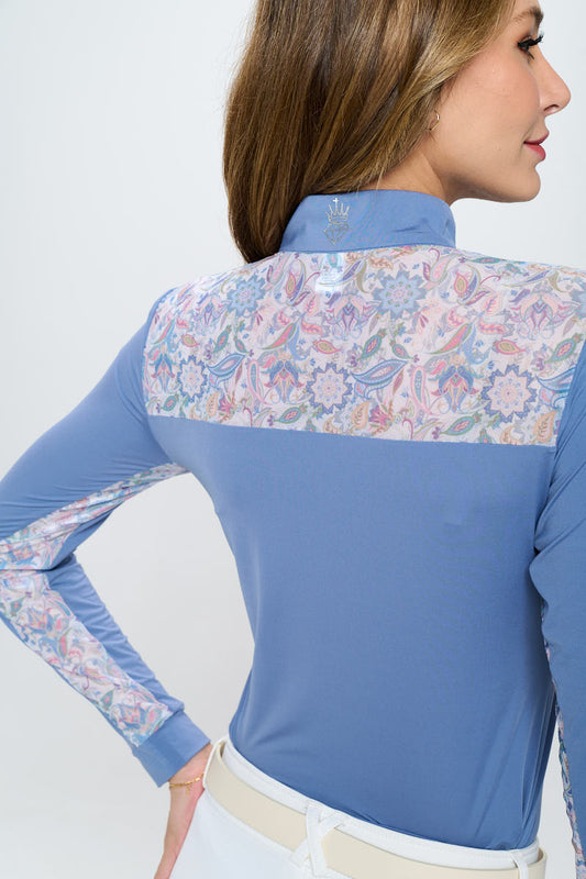 Blue Paisley Sunshirt