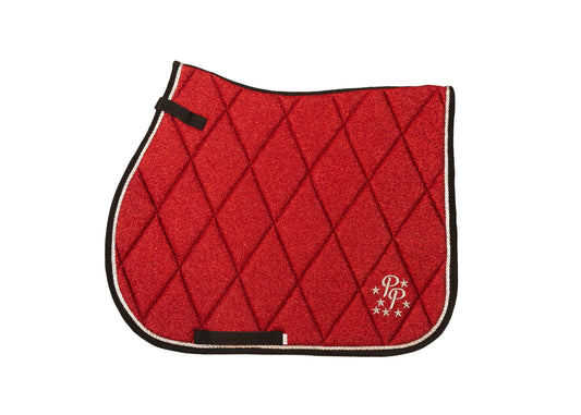 Ruby Red Glitter GP Saddle Pad