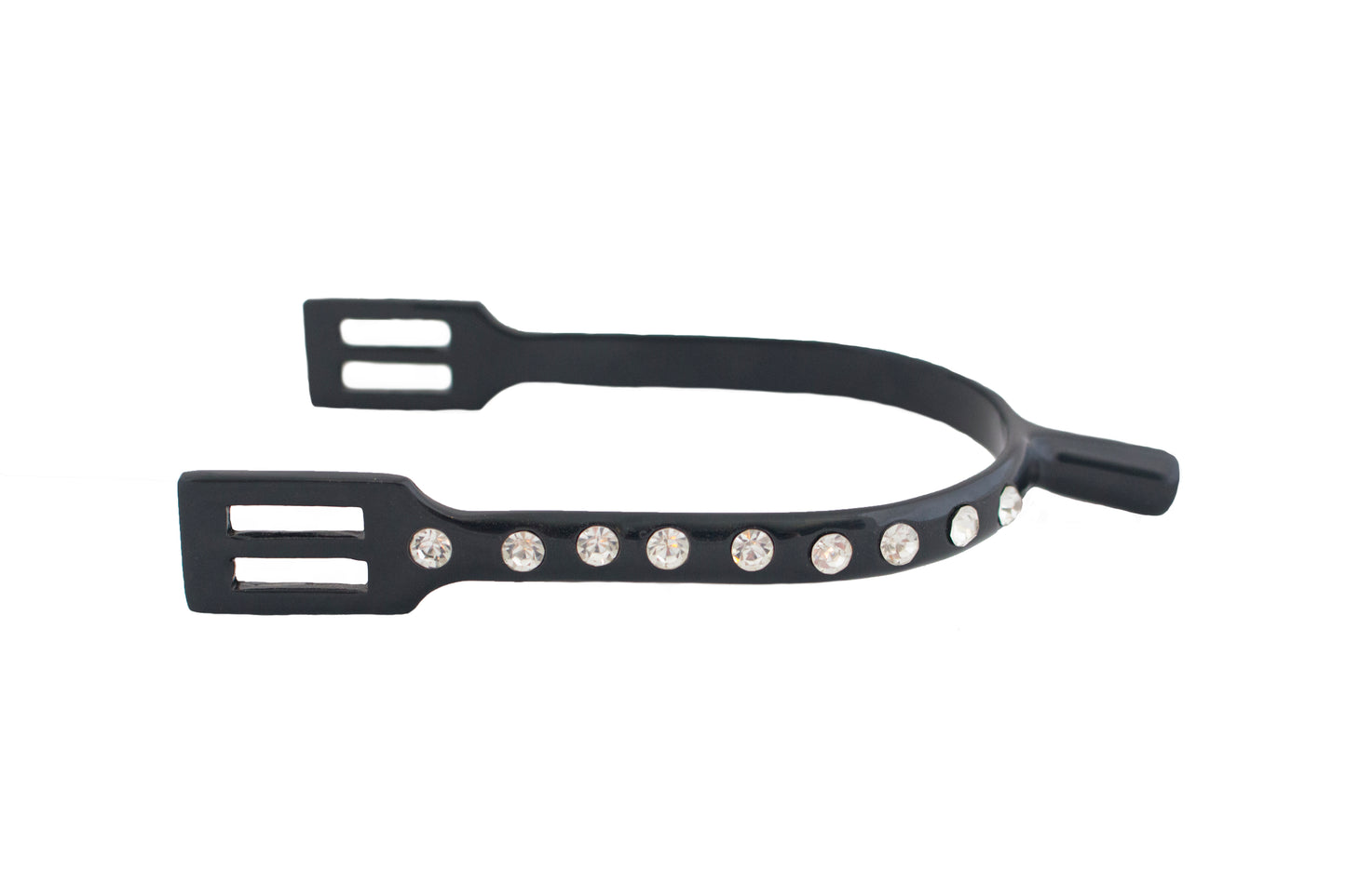 Black Flat End Crystal Spurs