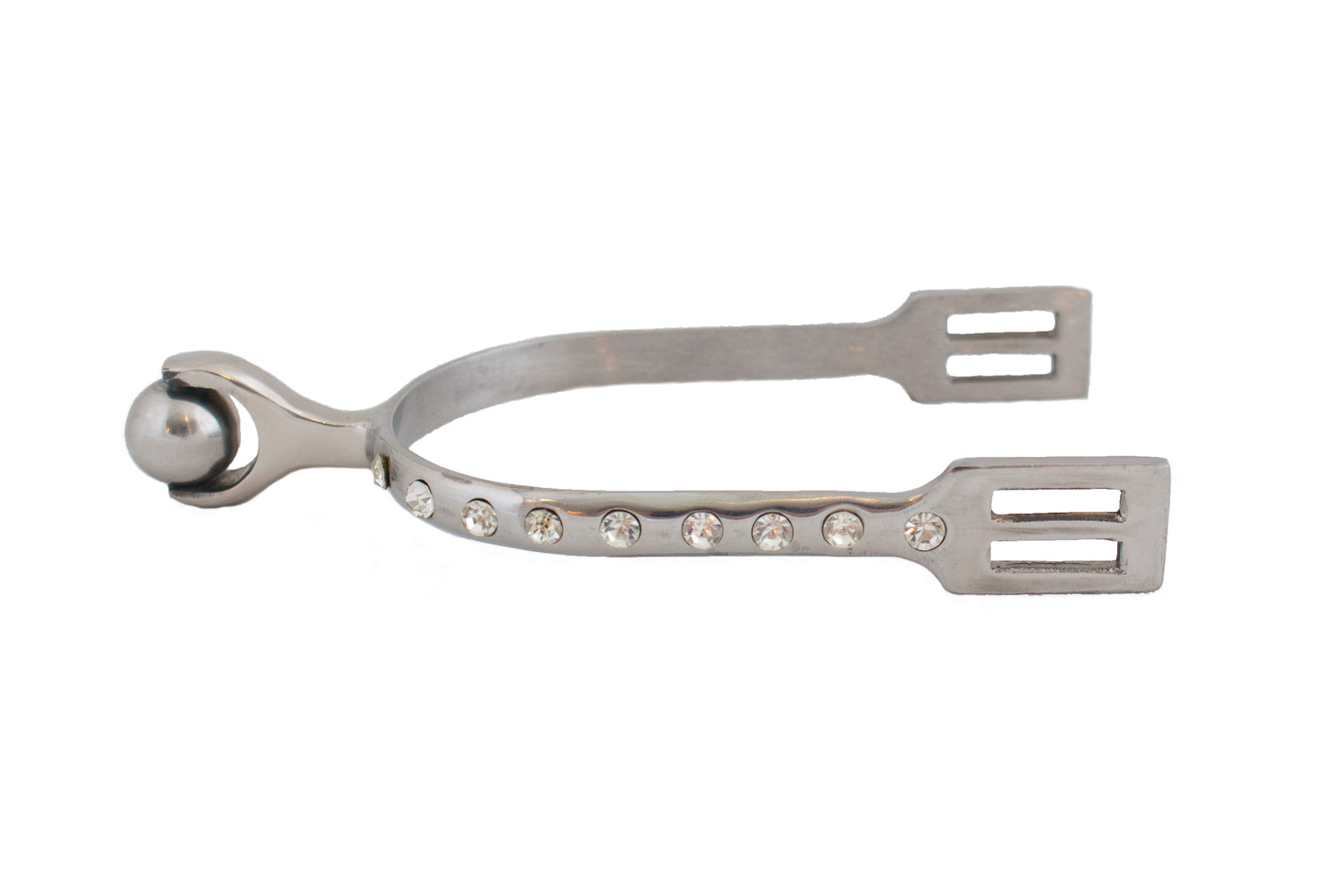 Silver Crystal Roller Ball Spurs