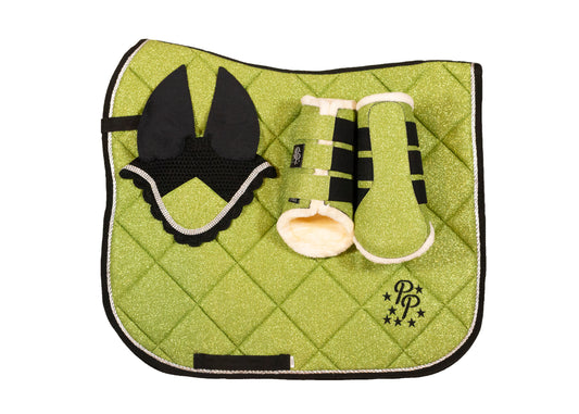 Avocado Green Glitter Dressage Set