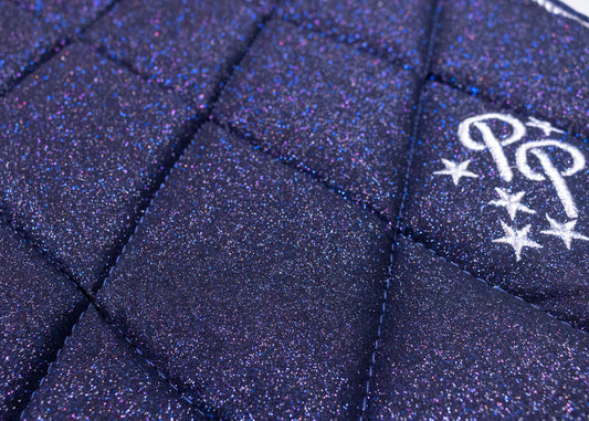 Navy Glitter Dressage Pad