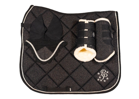 Black Glitter Dressage Set