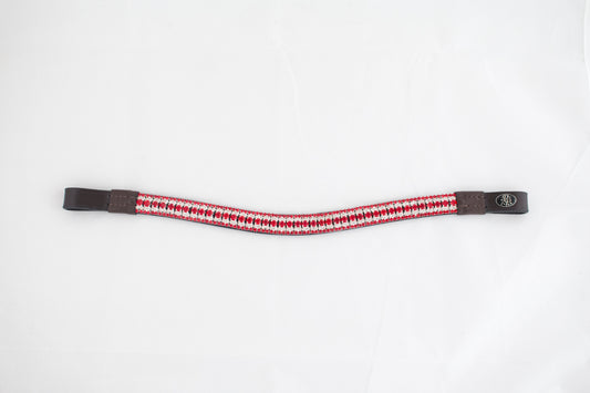Brown Leather Bling Browbands