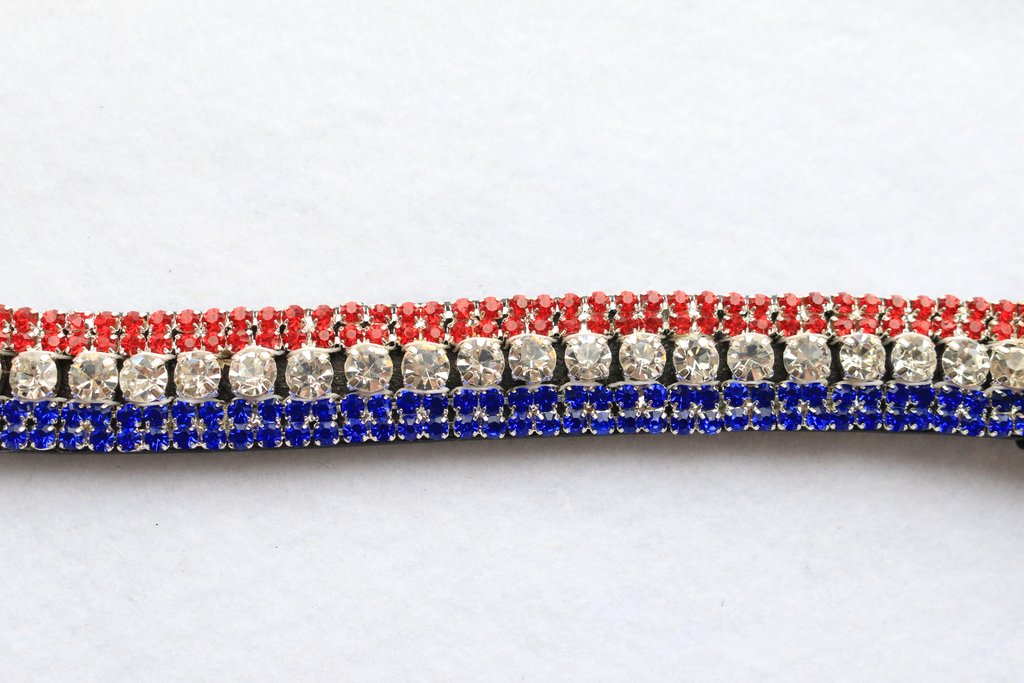 Black Leather Bling Browbands