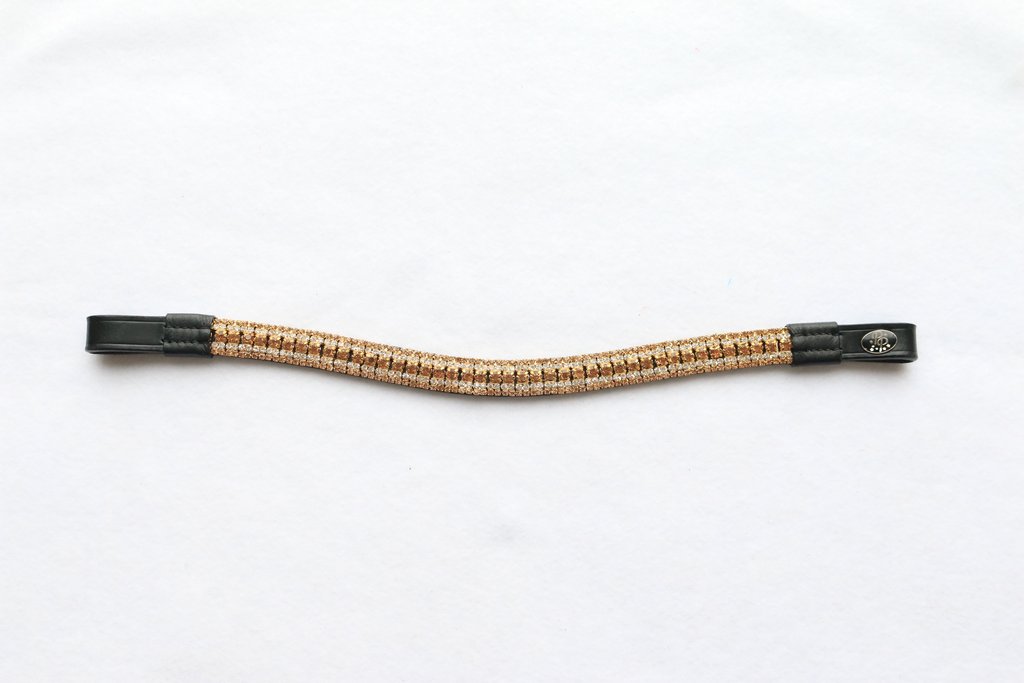 Black Leather Bling Browbands