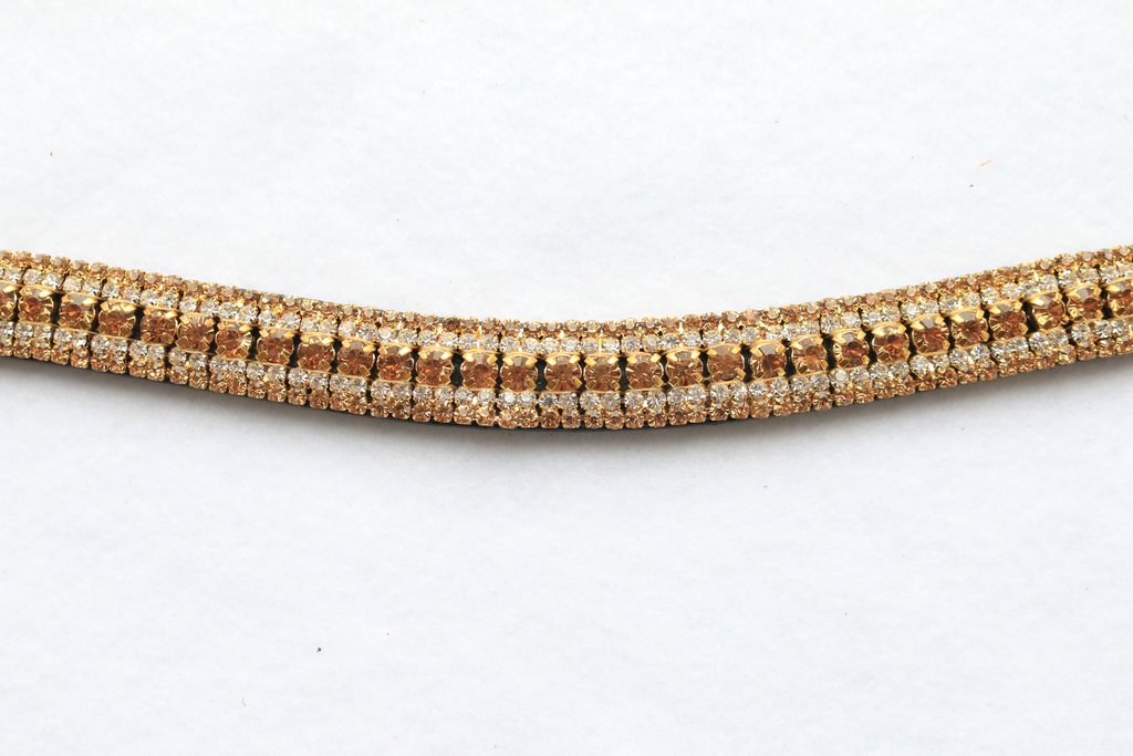 Black Leather Bling Browbands