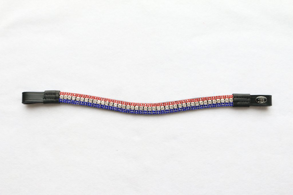 Black Leather Bling Browbands