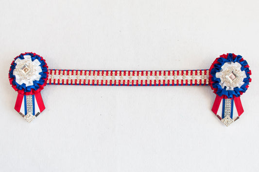 Red, White, and Blue 14" Show Browband