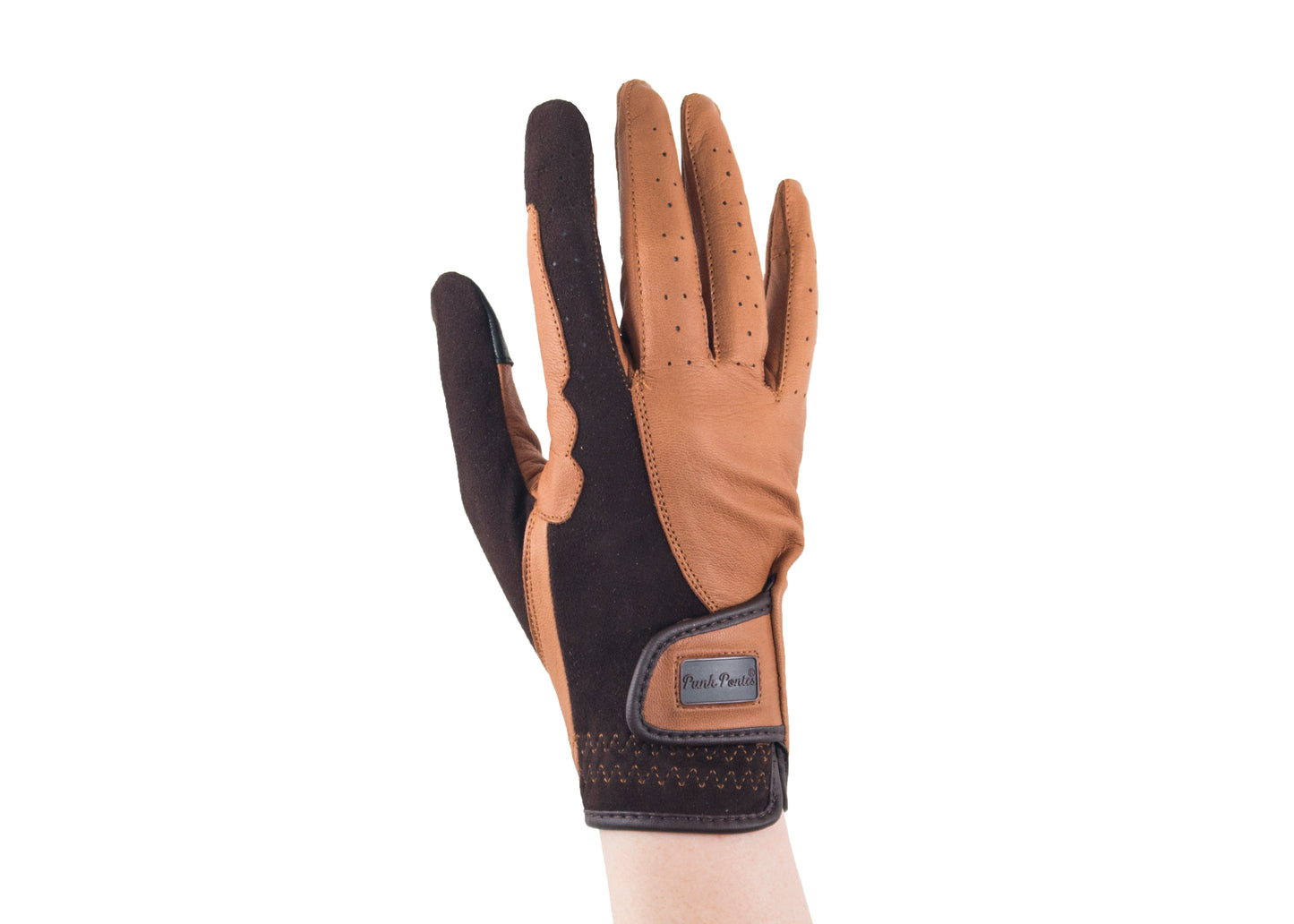 Brown/Tan Suede and Napa Leather Gloves