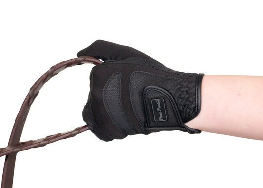 Black Faux Leather Gloves