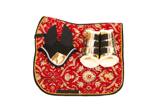 Red Jacquard Dressage Set