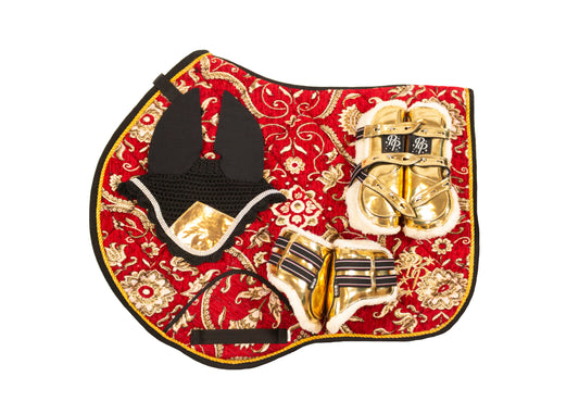 Red Jacquard Jump Set