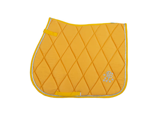 Sunflower/Silver Yellow Saddle Pads - Jump, GP, and Dressage cuts