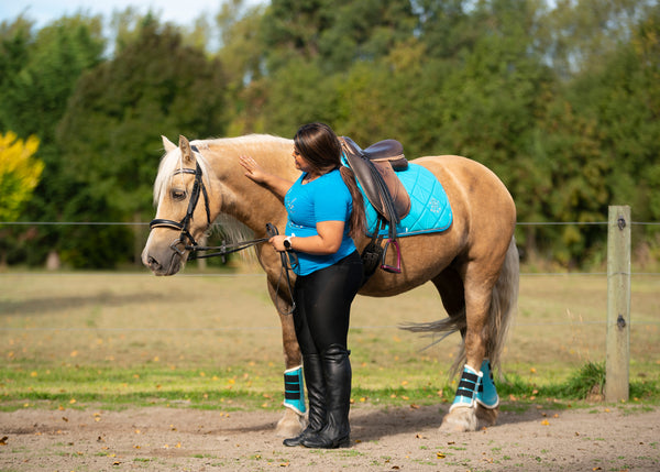Turquoise Saddle Pads - Jump, GP, and Dressage cuts