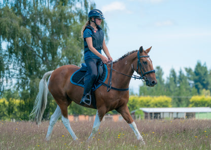 Black/Turquoise Saddle Pads - Jump, GP, and Dressage cuts