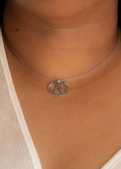 "Horseshoe Heart" Sterling Silver Necklace