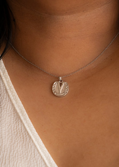 "Victorian Hoofprint" Sterling Silver Necklace