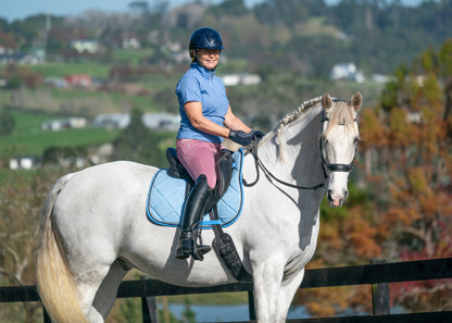 Cornflower/Baby Blue Saddle Pads - Jump, GP, and Dressage cuts