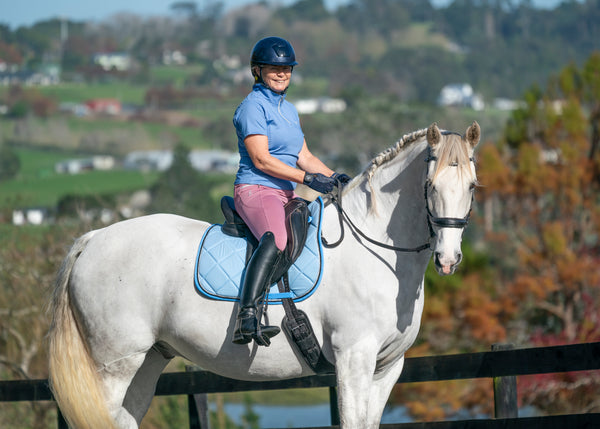 Cornflower/Baby Blue Saddle Pads - Jump, GP, and Dressage cuts