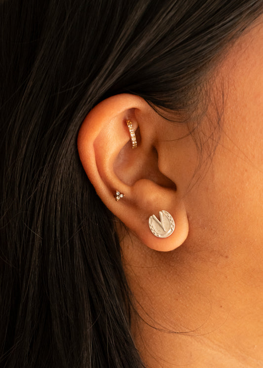 "Victorian Hoofprint" Sterling Silver Earrings