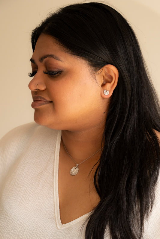 "Victorian Hoofprint" Sterling Silver Earrings