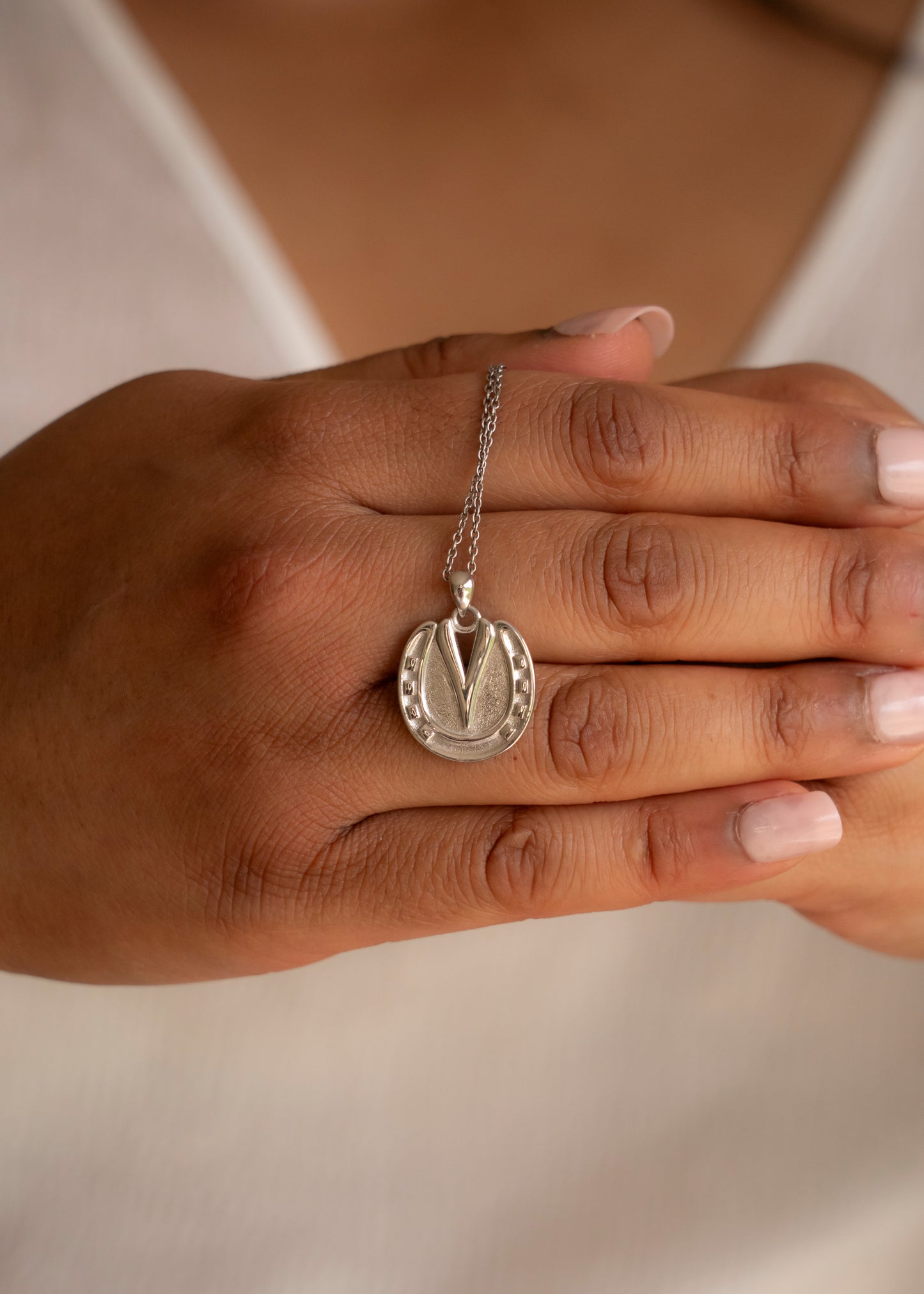 "Victorian Hoofprint" Sterling Silver Necklace