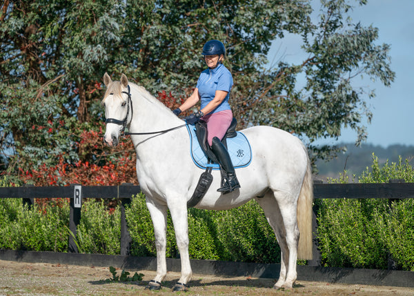 Cornflower/Baby Blue Saddle Pads - Jump, GP, and Dressage cuts