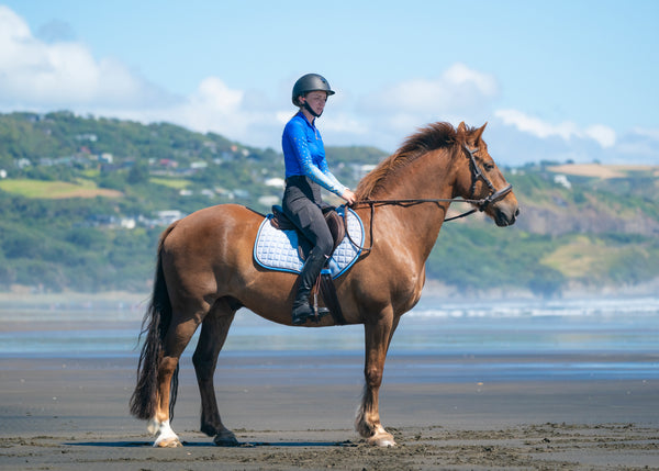 Cornflower/Baby Blue Saddle Pads - Jump, GP, and Dressage cuts
