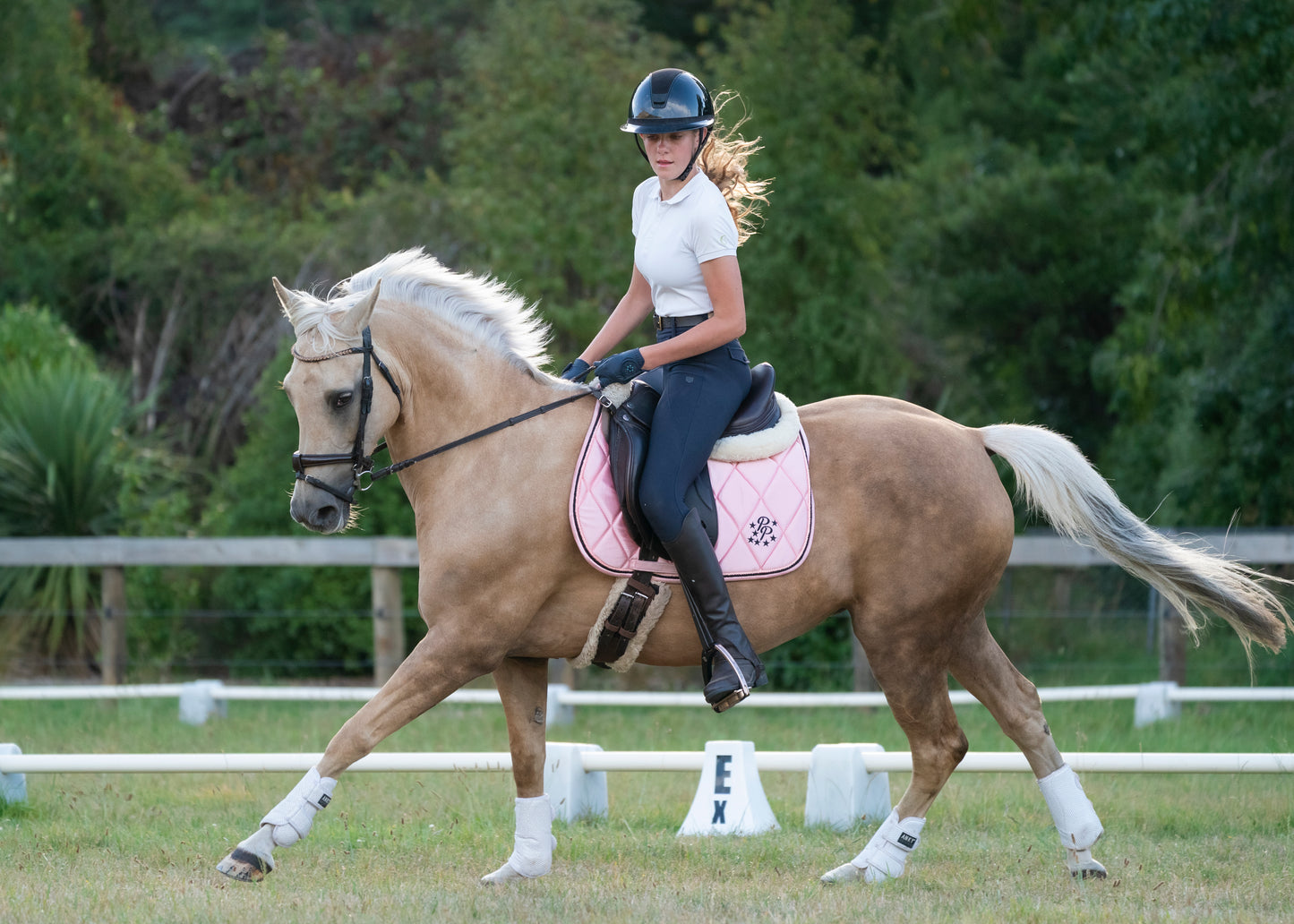 Blush Pink Satin Saddle Pads - Jump, GP, and Dressage cuts