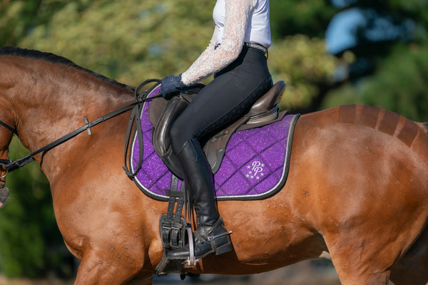 Purple Glitter Dressage Saddle Pad
