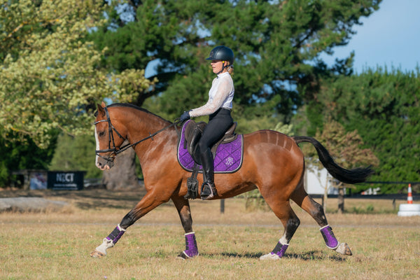 Purple Glitter Dressage Saddle Pad