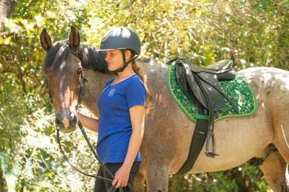 Green Enchanted Saddle Pads - Jump and Dressage Cuts