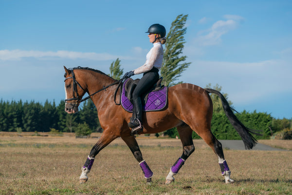 Purple Glitter Dressage Saddle Pad