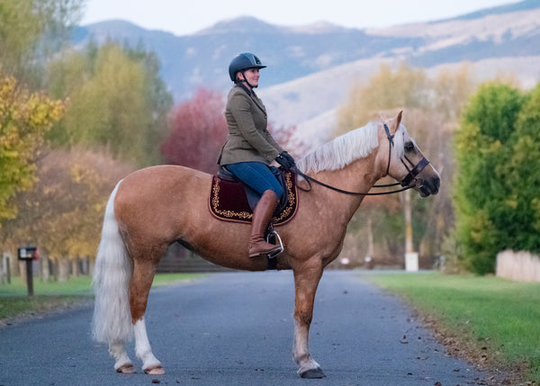 Plum Velvet Baroque Saddle Pads - GP, Jump, and Dressage Cuts