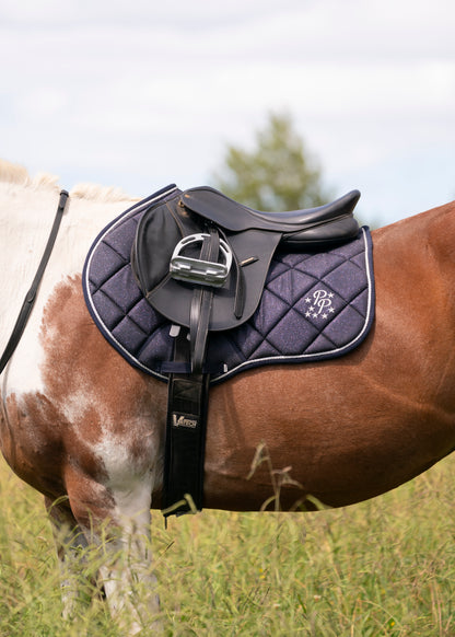 Navy Glitter Jump Saddle Pad