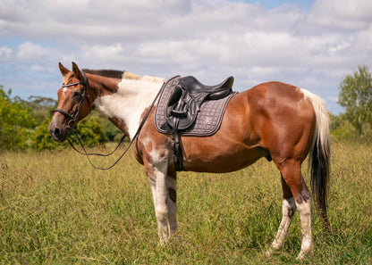 "Sake" Grey Suede Dressage Pad