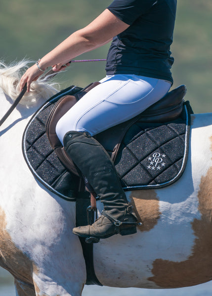 Black Glitter Jump Saddle Pad