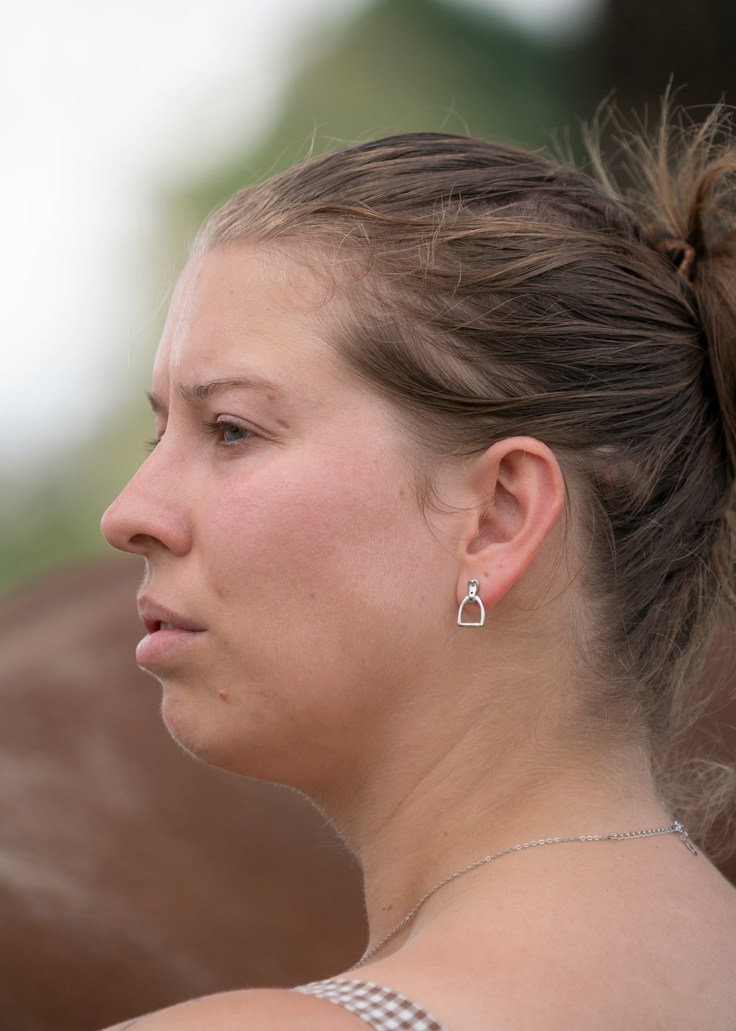 "English Stirrup" Sterling Silver Earrings