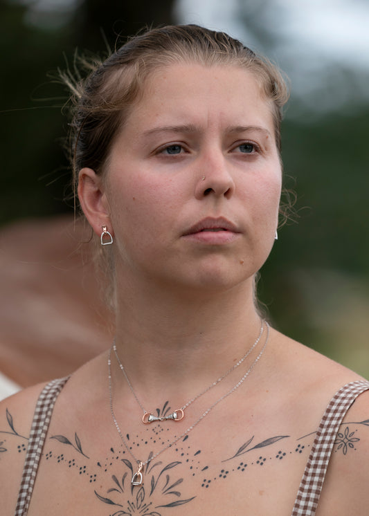 "Snaffle Bling" Sterling Silver Necklace