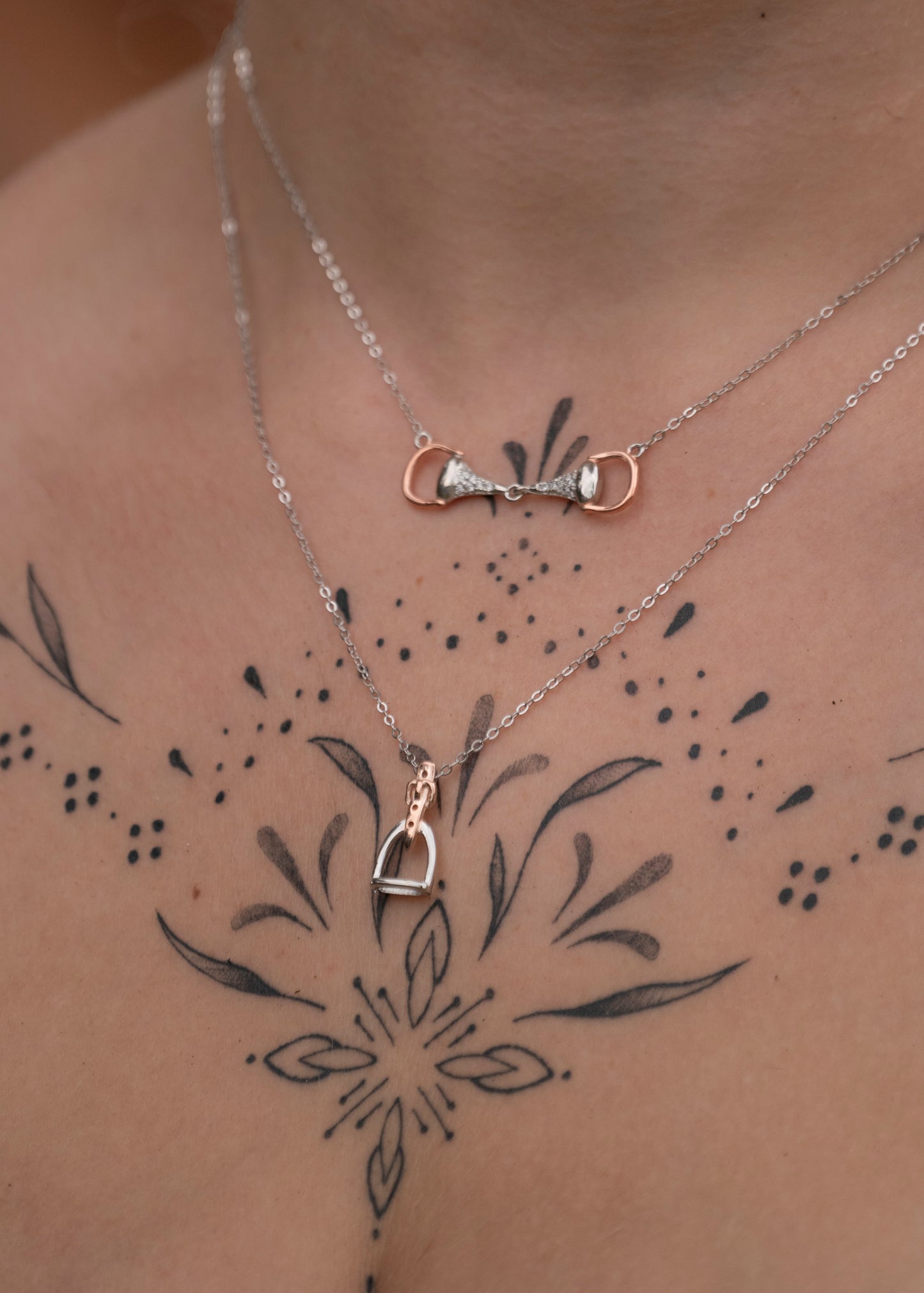 "Snaffle Bling" Sterling Silver Necklace