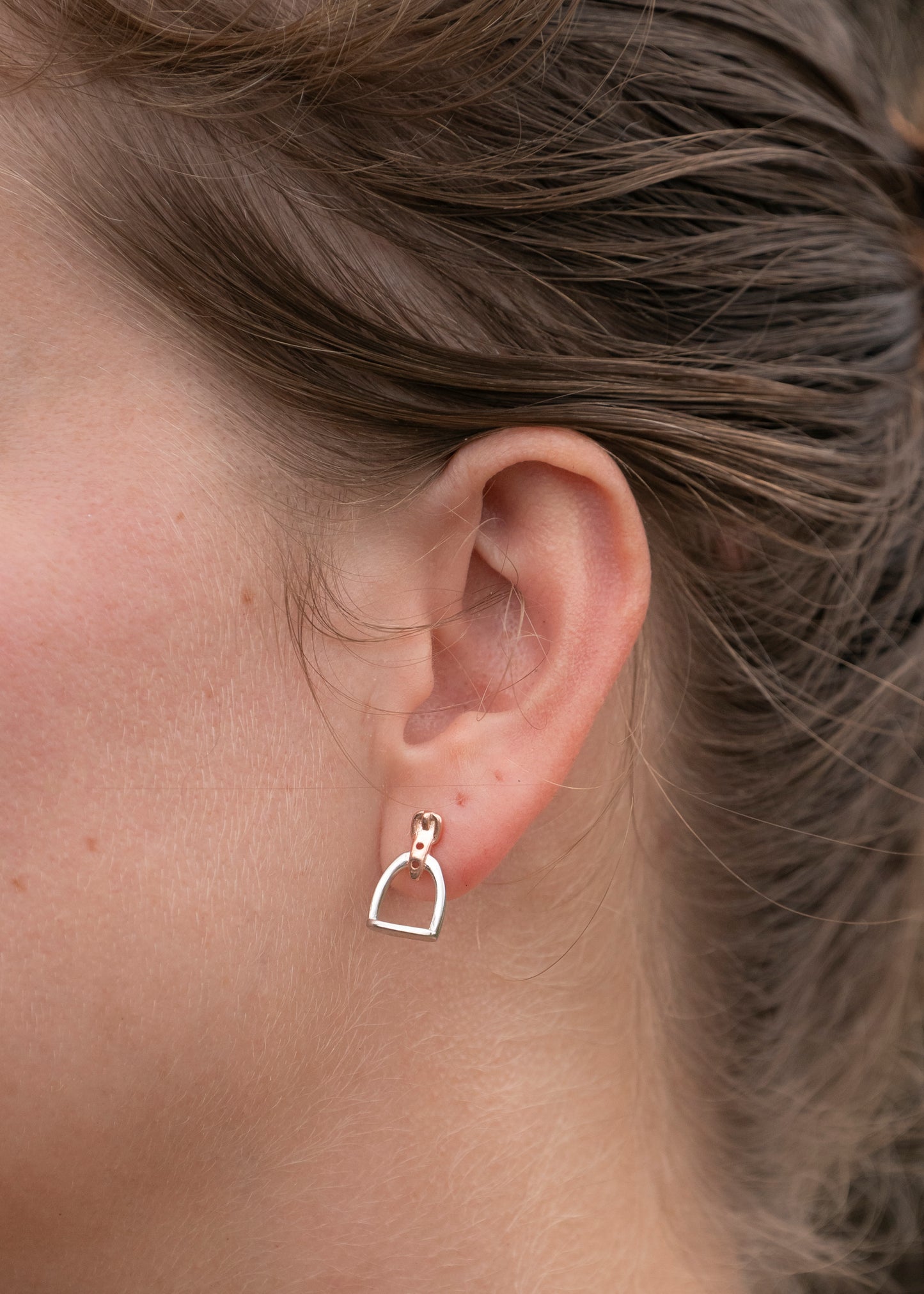 "English Stirrup" Sterling Silver Earrings