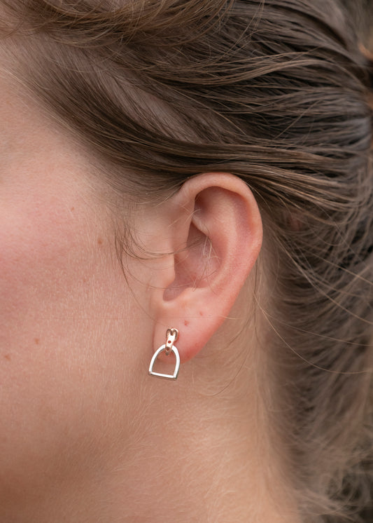 "English Stirrup" Sterling Silver Earrings